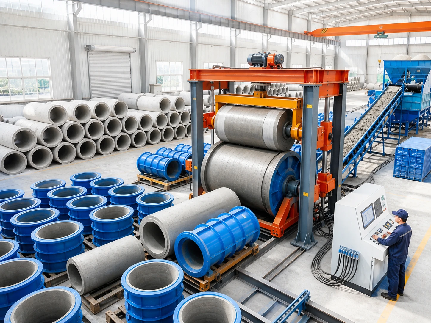 Qingzhou Lirong concrete pipe making machine manufacturing factory