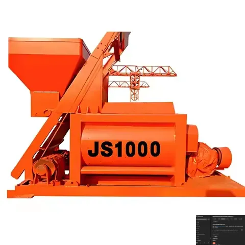 JS1000 Forced Twin-Shaft Concrete Mixer
